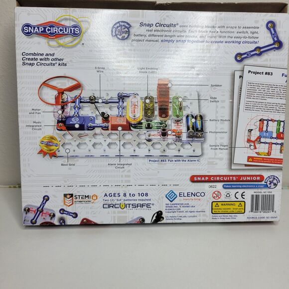 ELENCO Snap Circuits Jr. 100 Experiments Electronics Discovery Kit - Picture 5 of 7